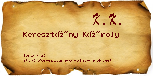 Keresztény Károly névjegykártya